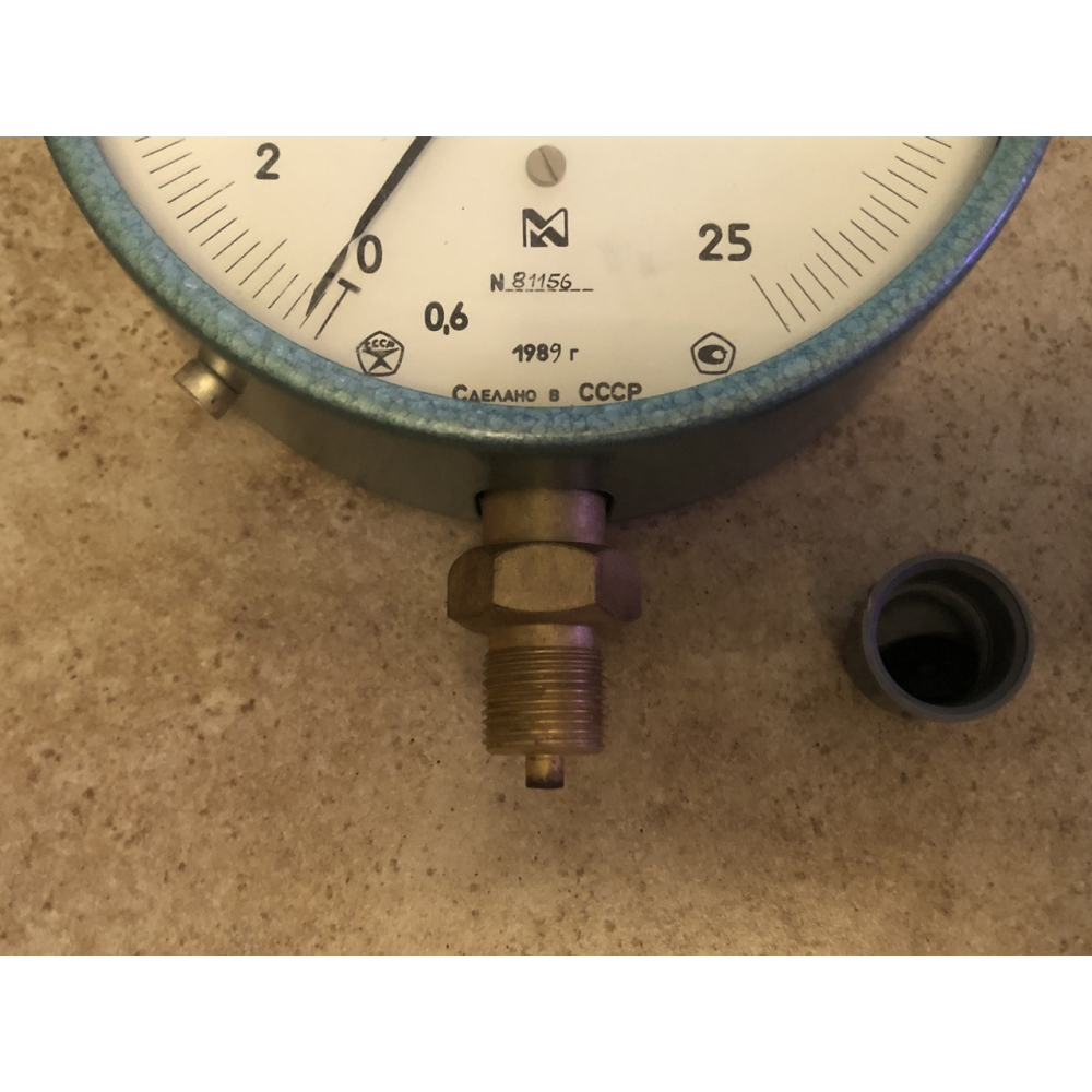 Манометр зразковий деформаційний МТИ-1216 25 кгс/см2 Ф160 мм М20*1.5 к. т. 0.6 для точних вимірювань (сер)