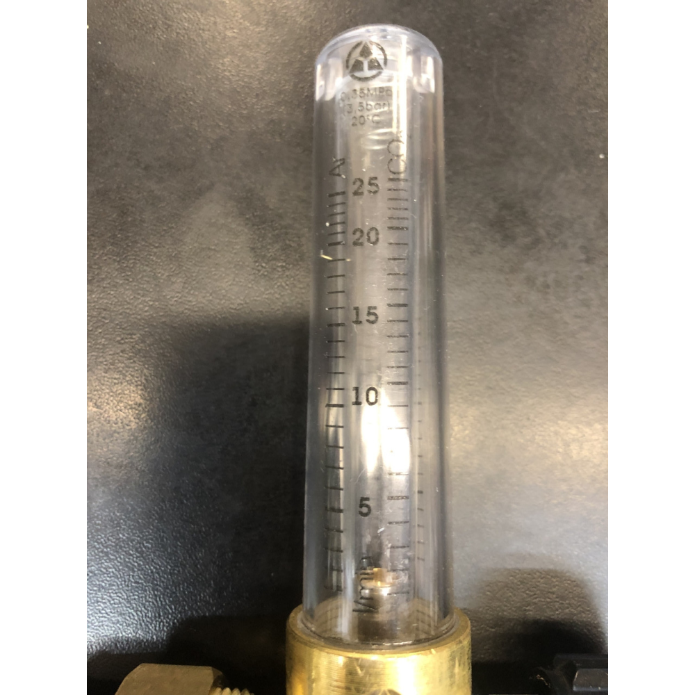 Ротаметр газового постового 25 Ar/CO2 ДМ ДОНЕТ (штуцер М16*1,5>штуцер M16*1,5) (розхідомер Ar/CO2)
