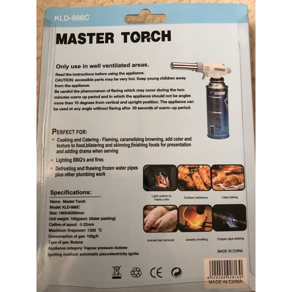 Горелка насадная MASTER TORCH на газовые портативные баллончики