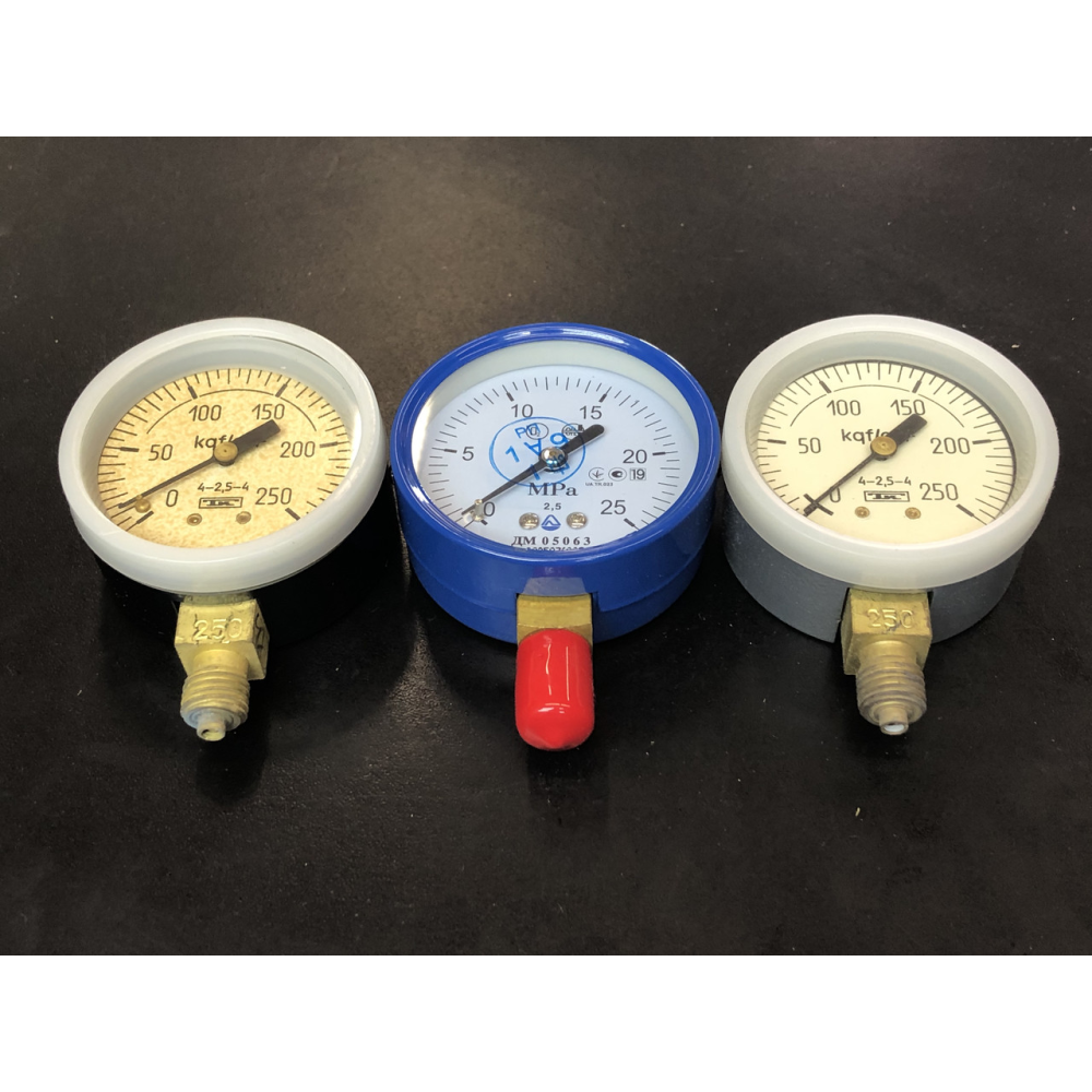 МТП-1М Манометр загальнотехнічний 250 кгс/см2 (25МПа,25000кПа) Ф63мм М12*1,5 радіальний (час спрор-НОВІ!!!!