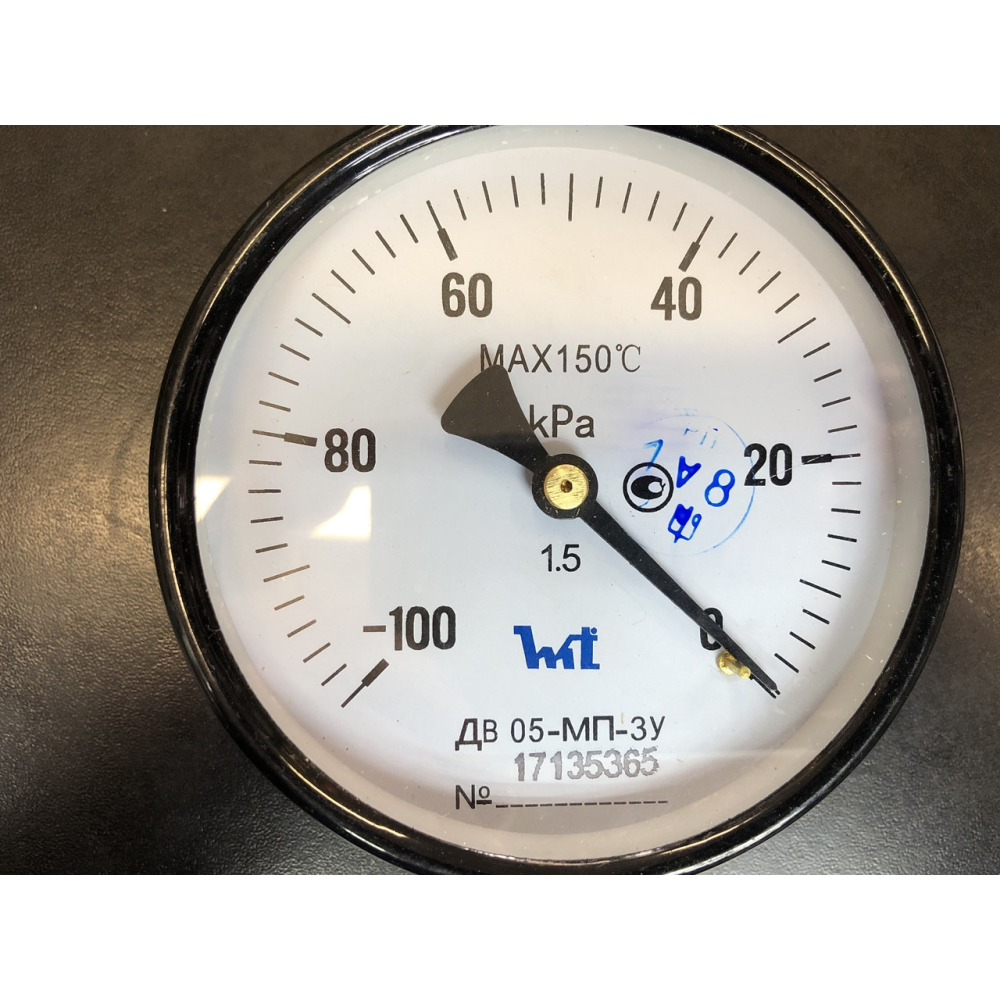 ДВ05-МП-3У Вакуумметр загальнотехнічний -1.0 кгс/см2(-0,1.0МПа;-100..0 кПа) Ф100 мм М20*1,5 з радіальним штуцером