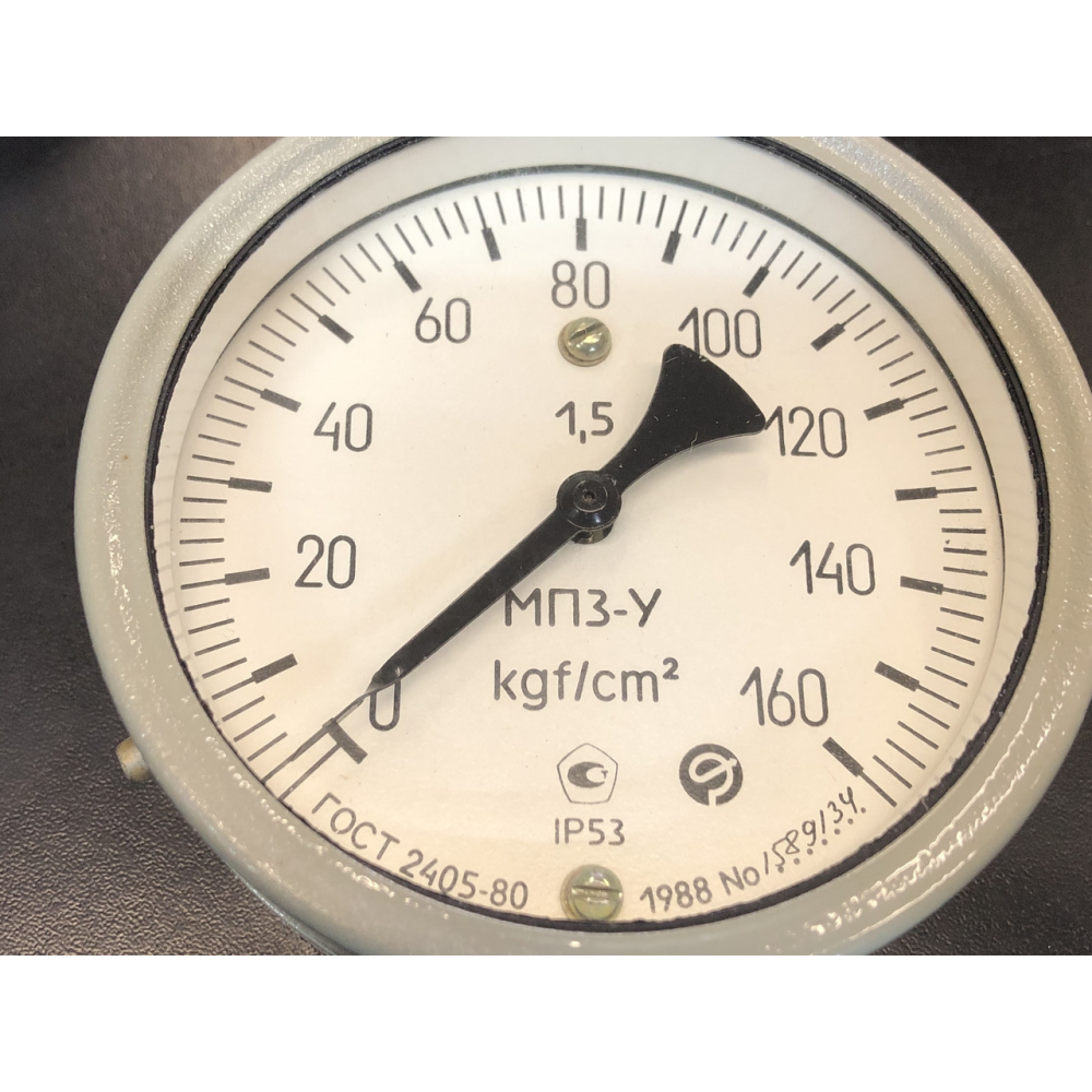 МТП-100, МП3-У, Манометр загальнотехнічний 160 кгс/см2 (16МПа,16000кПа) Ф100 мм М20*1,5 радіальний (сстер-НОВНІ!)