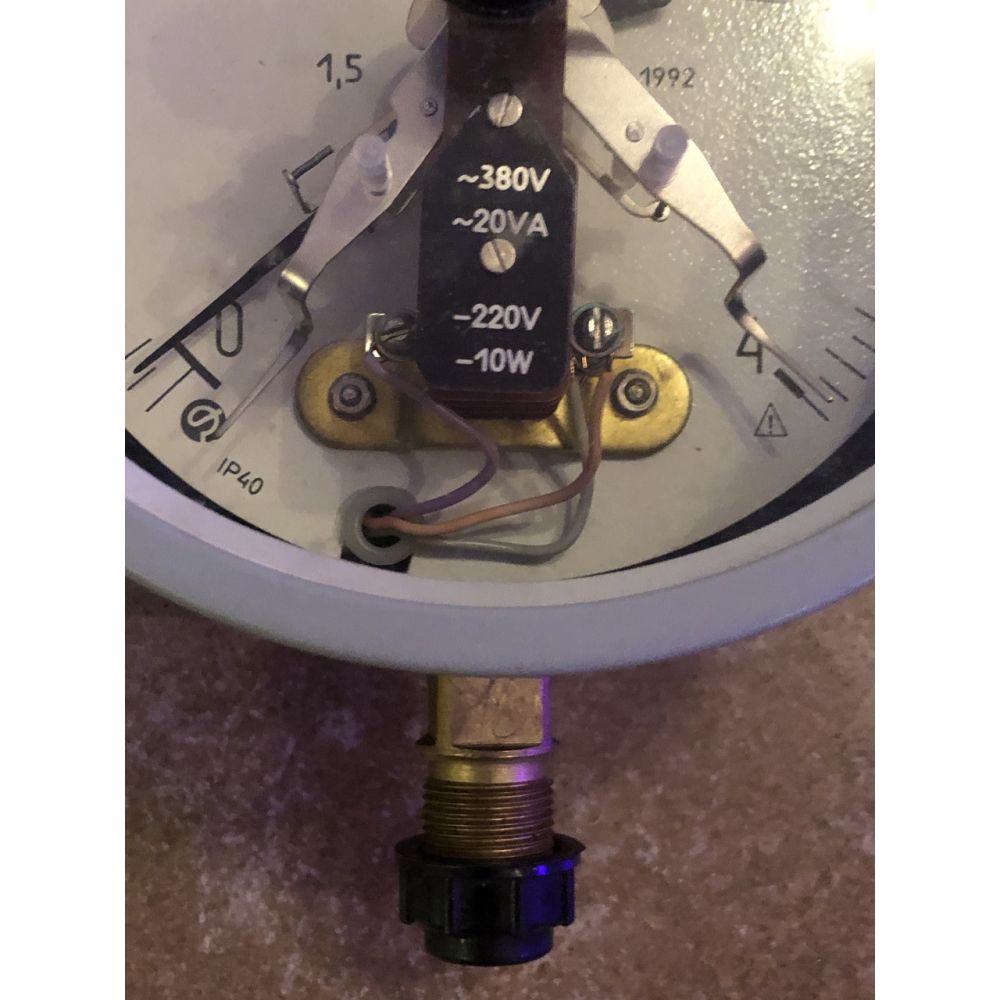 ЕКМ-1У Електроконтактний сигналізувальний манометр 4 кгс/см2 (Атм) Ф160 мм М20*1,5 (Стер-НОВІ!!!