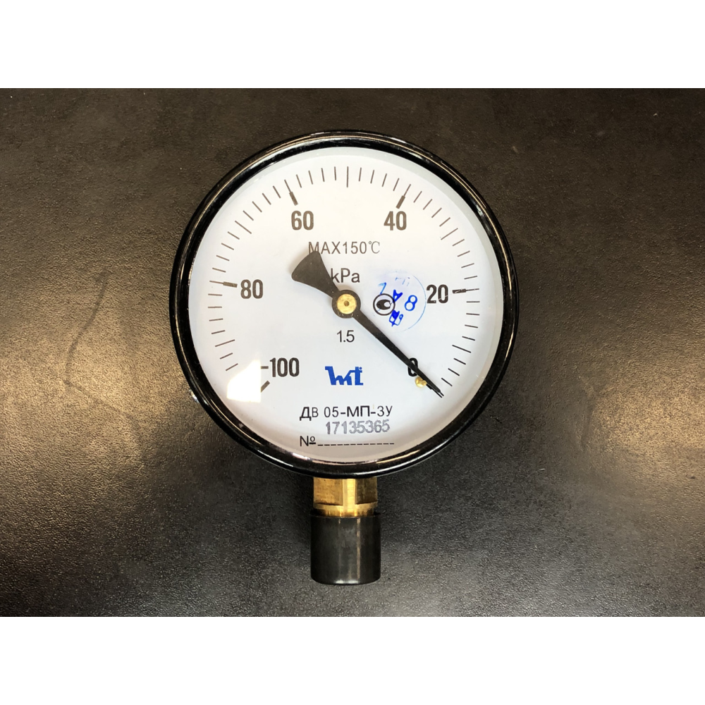 ДВ05-МП-3У Вакуумметр загальнотехнічний -1.0 кгс/см2(-0,1.0МПа;-100..0 кПа) Ф100 мм М20*1,5 з радіальним штуцером