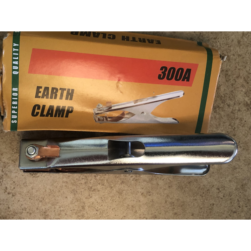 Клемма массы 300А EARTH CLAMP железо (сварочный заземляющий зажим с железными губками-Китай)